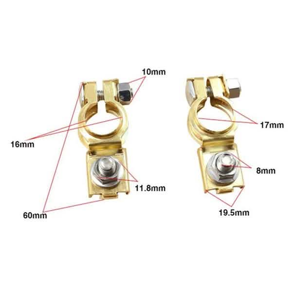 1-Pair: Adjustable Battery Terminal Clamp Clips