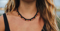 Raw Honey Baltic Amber : Smokey Quartz + Rhodonite || Necklace