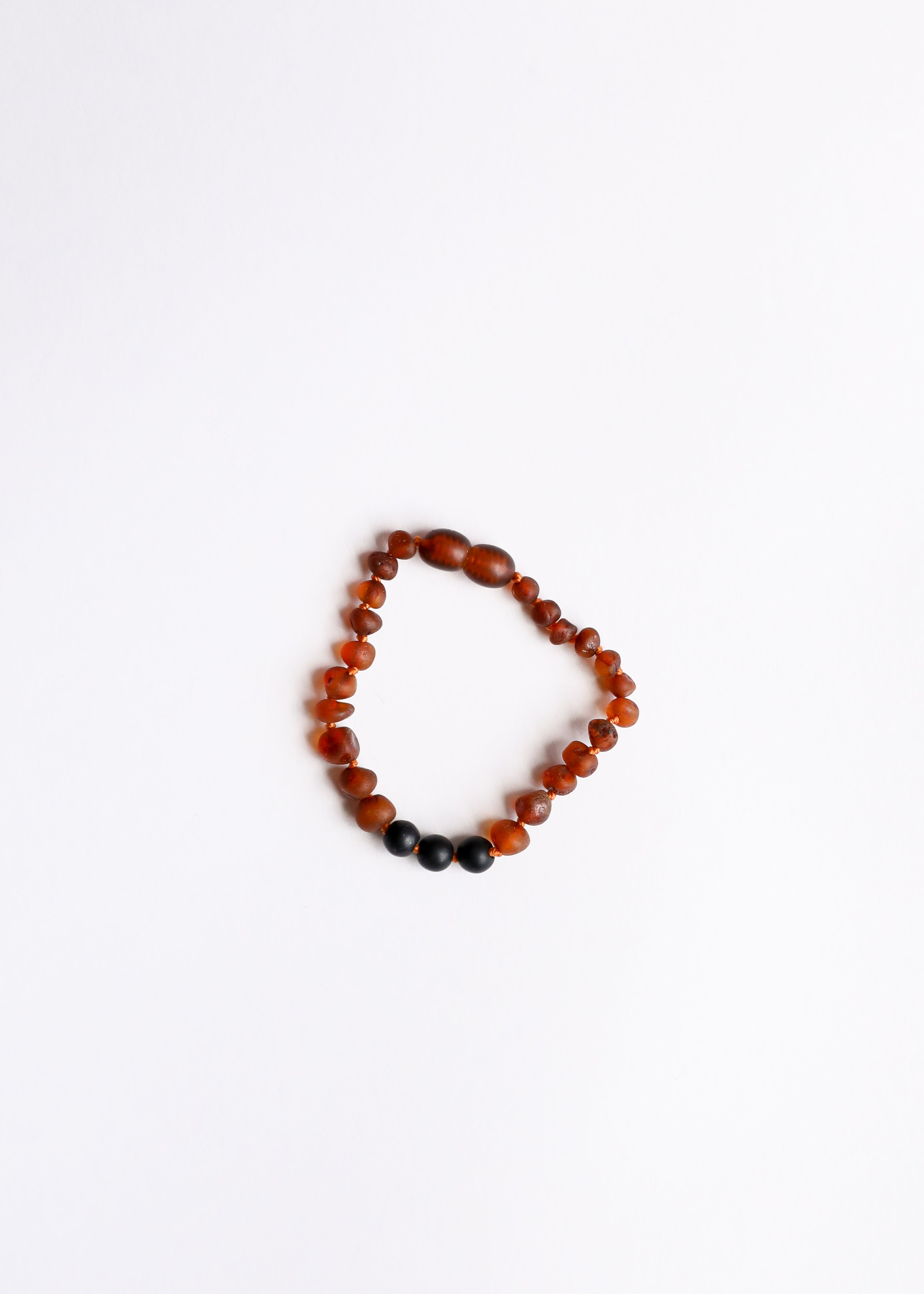 Raw Cognac Baltic Amber + Shungite || Anklet or Bracelet