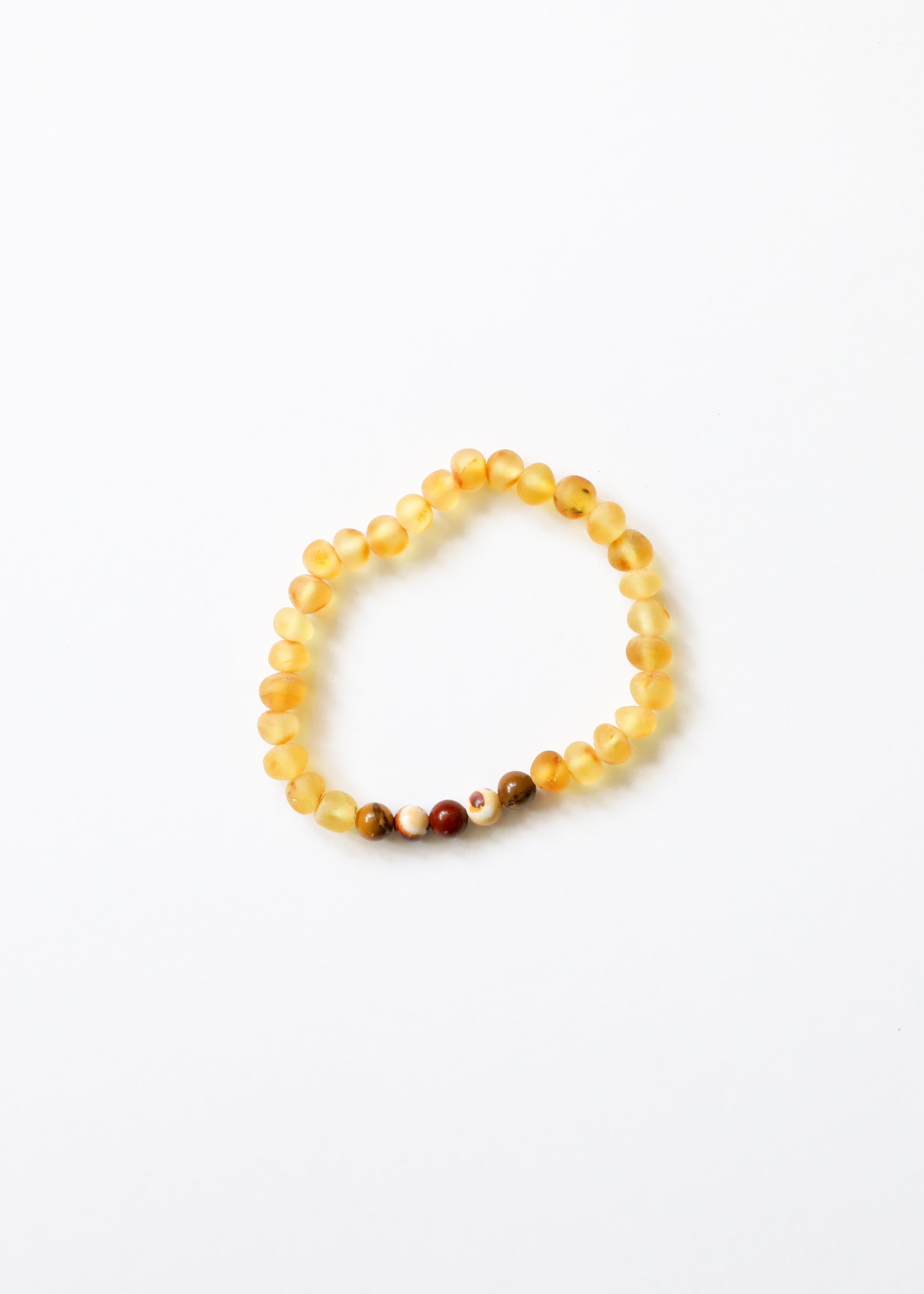 Raw Honey Baltic Amber + Mookaite Jasper || Anklet or Bracelet