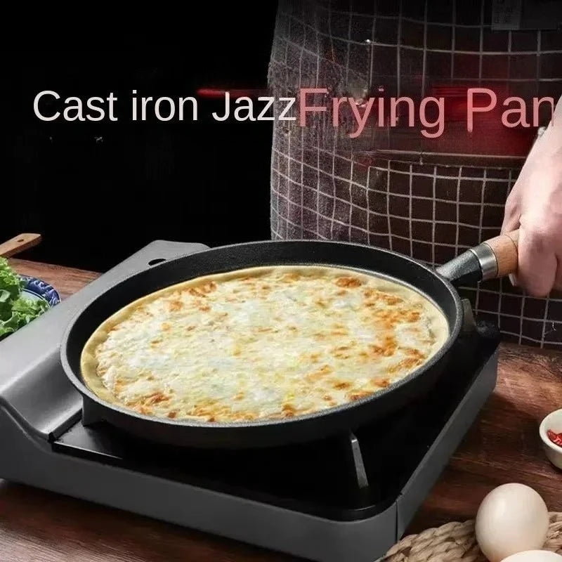 Cast Iron Frying Pan | Uncoated Crepe, Egg & Steak Skillet for Gas & Induction